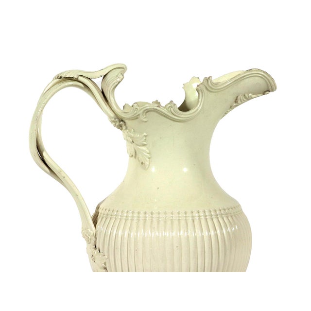 "Georgian Elegance": Large English Creamware Jug & Basin, Probably Leeds, Circa 1780 A magnificent and substantial example...