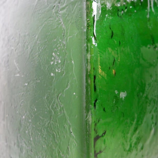 Translucent Bottle Green Acrylic Pedestal For Sale - Image 5 of 12