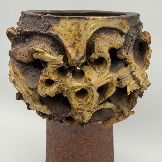 Danish Brutalist Lava Vase by Bodil Marie Nielsen, 1960s For Sale - Image 4 of 12