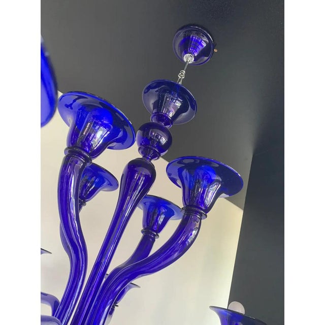 Blue Glass Chandelier by Simoeng For Sale - Image 6 of 14