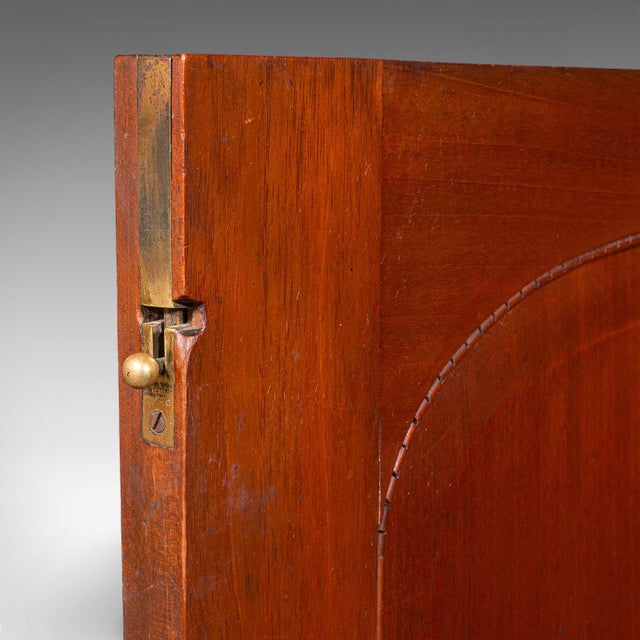 Large Antique Captain's Bookcase, English, Enclosed Book Cabinet, Late Victorian For Sale - Image 10 of 11