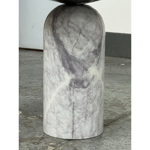 CB2 Vuue for Cb2 Martini Marble Side Table For Sale - Image 4 of 12
