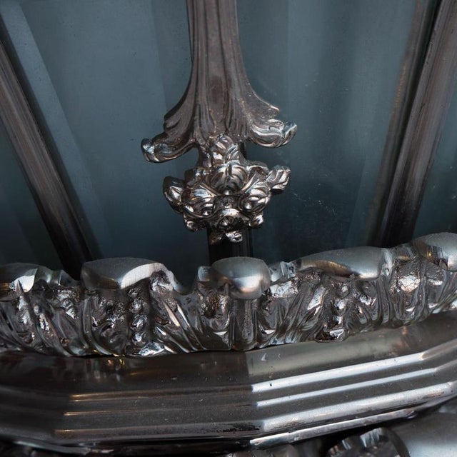 Monumental silver-plated crown-top hall lantern (Victorian / neoclassical revival) : Lighting for a grand hall: the crown...