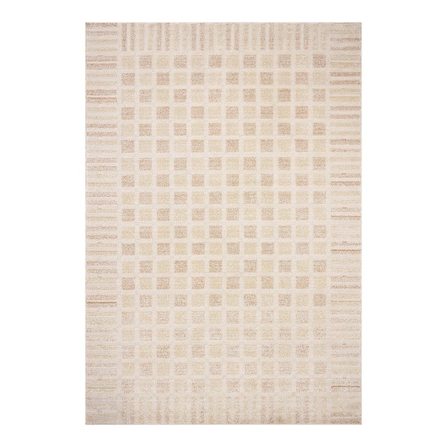 Chris Loves Julia x Loloi Calvin Bone / Natural 2'-7" x 7'-6" Runner Rug For Sale