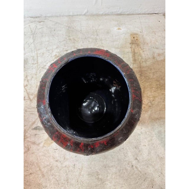 Scheurich Keramik Red Fat Lava Horses Vase by Scheurich, Western Germany, 1960s For Sale - Image 4 of 12