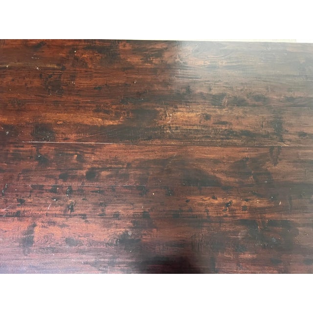 2000 - 2009 Heavy Solid Wood Dining Table For Sale - Image 5 of 12