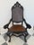 Rustic European Rustic Spanish Style Hand Carved Wood and Embossed 2 Colors Leather Chair For Sale - Image 3 of 4
