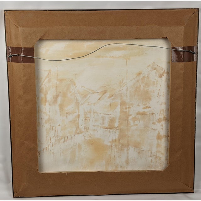 Mid 20th Century Attributed to Trần Quang Hiếu, Signed Vietnamese Stilt Village Oil Painting For Sale - Image 18 of 18