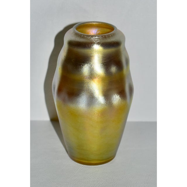 Antique l.c. Tiffany Favrile Art Glass Vase For Sale - Image 13 of 13