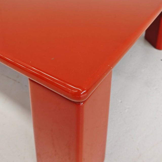 Rectangular Ming Coffee Table in Red-Orange Lacquer by K. Takahama for Simon Gavina, 1970s For Sale - Image 11 of 18