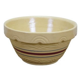 Mid 20th Century Robinson Ransbottom Roseville Ohio 305 Geometric Mixing Bowl Red For Sale