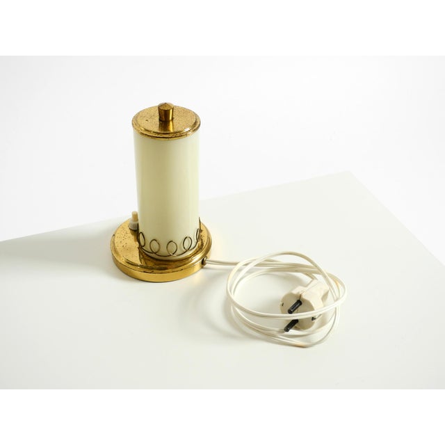 Brass Table Lamp with Opal Glass Shade, 1950s For Sale - Image 15 of 18