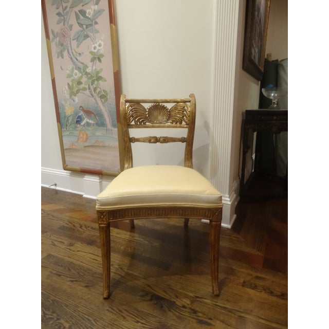 Wood Late 20th Century Rose Tarlow Style Regency Shell Back Chair For Sale - Image 7 of 13