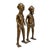 Antique bronze pair of male and female figures from the Tikar people of Cameroon. Female figure is shown carrying baby on...