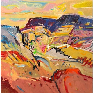 Jean Krille, Landscape 148, Oil on Masonite, 1987 For Sale