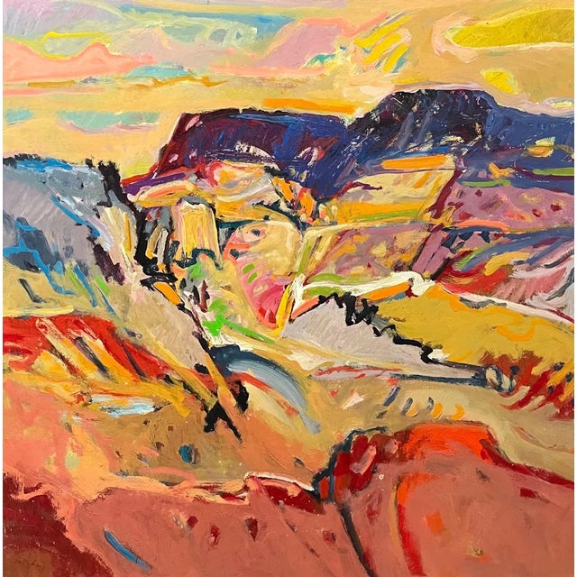Jean Krille, Landscape 148, Oil on Masonite, 1987 For Sale