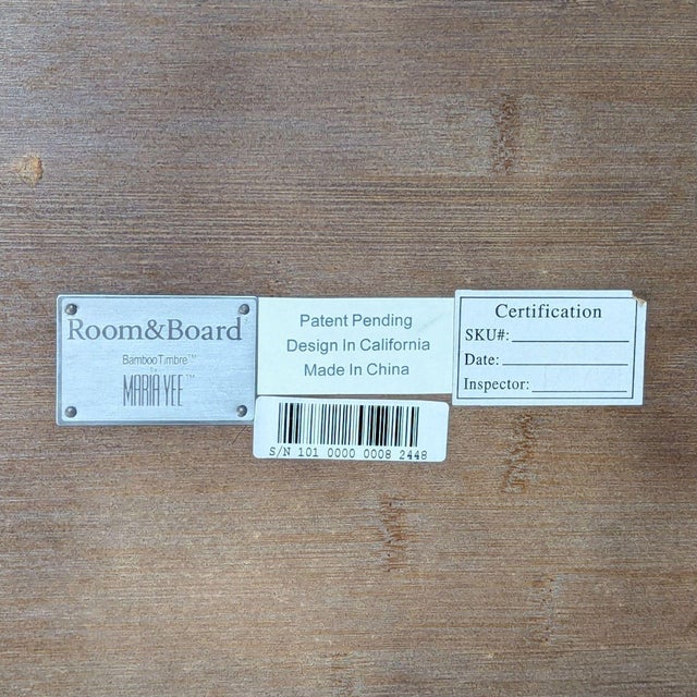 Wood Room & Board Maria Yee Bamboo Timbre Dining Table For Sale - Image 7 of 7