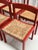 Wood Red Stained Oak and Cane Chairs by Gerard Geytenbeek for ASZ Meubelen, Netherlands, 1960s, Set of 5 For Sale - Image 7 of 16