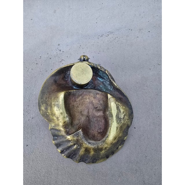 Brass Antique Brass Ink Well For Sale - Image 8 of 8