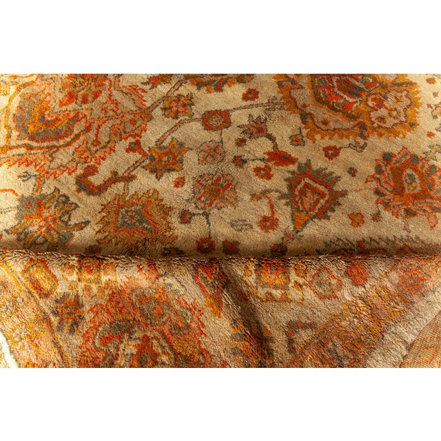 Terra Cotta Oversized Antique Turkish Oushak Rug For Sale - Image 8 of 8