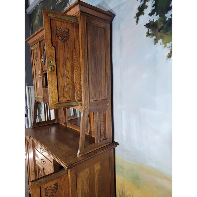 1920s Art Nouveau Two-Part Cupboard, 1920s For Sale - Image 5 of 13