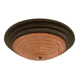 1980s Fontana Arte Daniela Puppa and Franco Raggi Crystal Flush Light For Sale