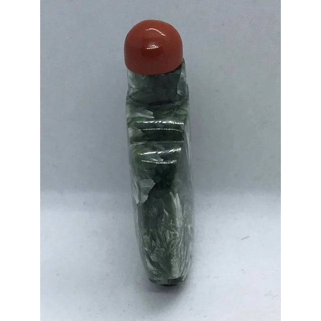 Chinese Vintage Seraphinite Snuff Bottle For Sale - Image 3 of 8