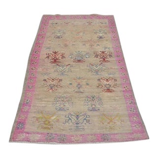 1950s Wool Oushak Anatolian Carpet For Sale