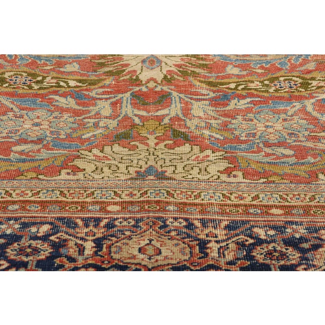 Late 19th Century Late 19th Century Antique Persian Sultanabad Rug - 09'00 X 09'11 For Sale - Image 5 of 9