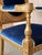 Pair of Louis XVI Style Giltwood Armchairs With Blue Klein Velvet For Sale - Image 9 of 13