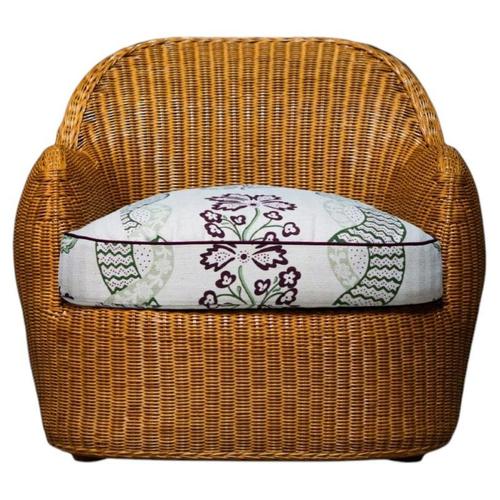 Ali Chair in Stained Rattan with Plywood and HR Foam by Popus Editions For Sale - Image 9 of 9