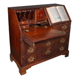 Rare Antique Barrister's Bureau, English Secretary, Escritoire, Georgian, c.1760 For Sale