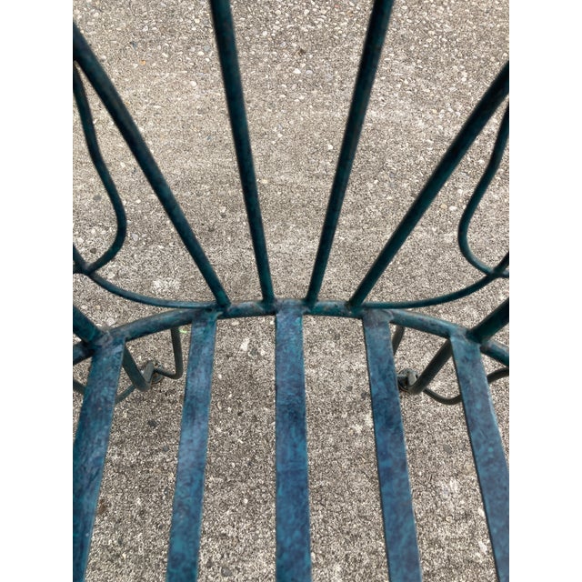 Late 20th Century Iron Patio Dining Chairs Attributed to Frontgate-Set of 4 For Sale - Image 9 of 12