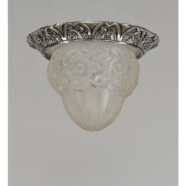 David Gueron Degue 1930s French Art Deco Flush Mount by Degue France - 2 Available For Sale - Image 4 of 13