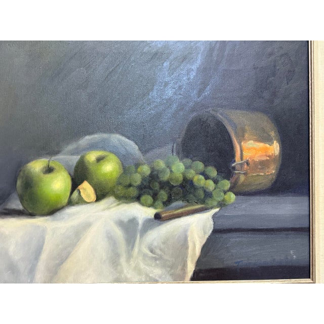 Vintage Still Life Oil Painting Canvas, Thomas Kerwick (1923-2015) For Sale - Image 4 of 10