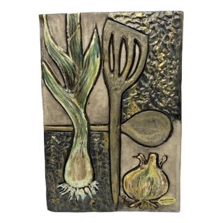 Culinary Wall Decoration from Otto Keramik For Sale