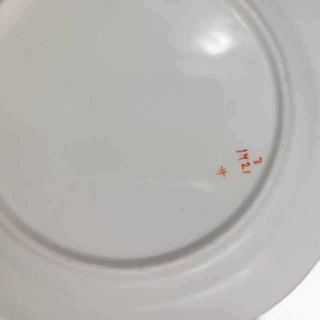 Ceramic Late Victorian / Edwardian Decorative Plates with Red Vase Decor from Minton, Set of 2 For Sale - Image 7 of 8