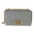 Grey Supple Calfskin Cannage Medium Caro Chain Bag For Sale