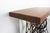 Vintage French Wrought Iron and Oak Side Table with Sewing Machine Base, 1960s For Sale - Image 9 of 10