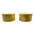 1970s Fitz and Floyd Yellow Polka Dot Pillar Candle Holders - Set of 2 For Sale