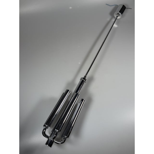Chrome Plated Chandelier, 1970s For Sale - Image 17 of 18