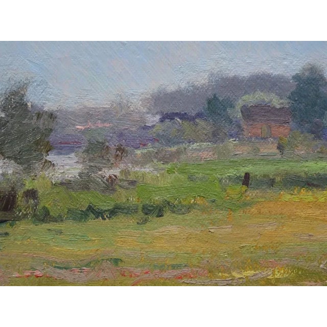 Alfejs Bromults, Outskirts of Town, 1959, Oil on Cardboard For Sale - Image 6 of 9