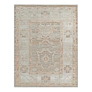 21st Century Turkish Oushak Wool 5x6 Blush, Charcoal & Ivory Handmade Area Rug #1144107 For Sale