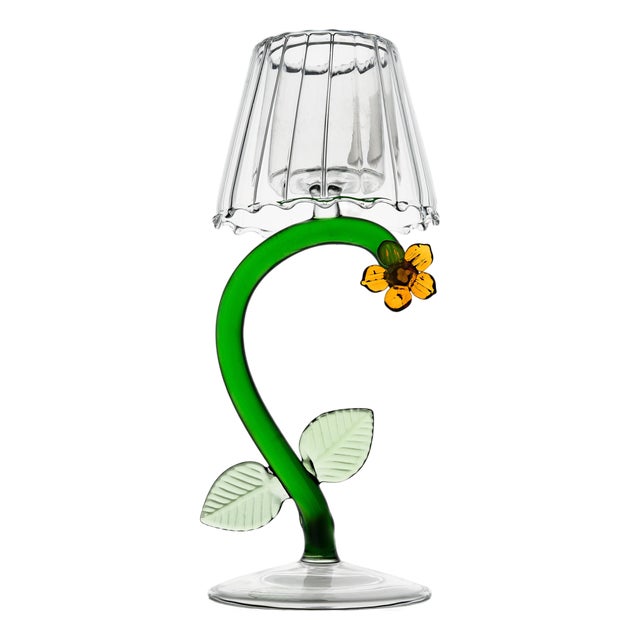 Firefly Tealight with Yellow Flower, Curved Stem For Sale