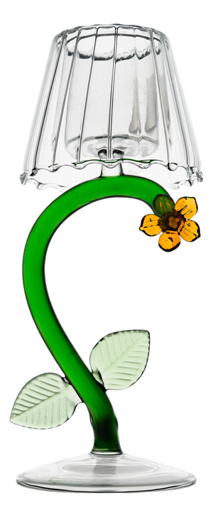 Firefly Tealight with Yellow Flower, Curved Stem