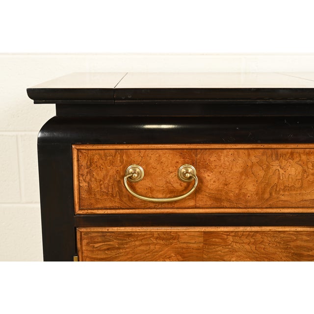 1970s Raymond Sobota for Century Furniture Hollywood Regency Chinoiserie Flip-Top Buffet Server or Bar Cart | Circa 1970s For Sale - Image 5 of 14