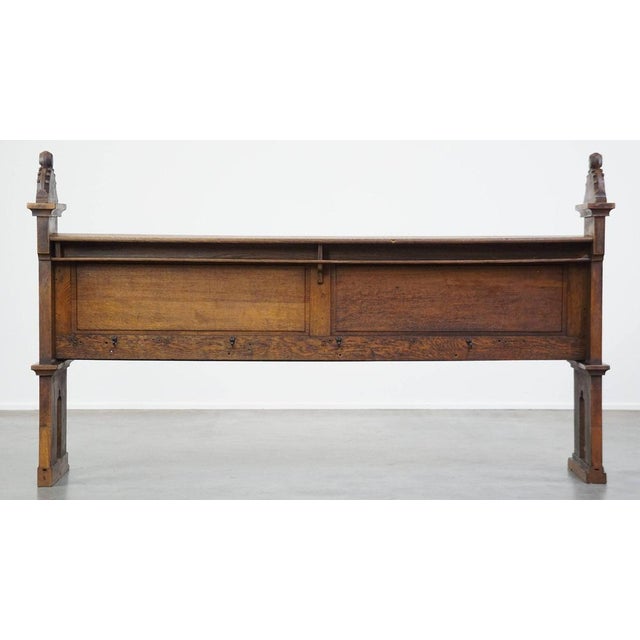Late 19th Century Gothic Oak Church Pew For Sale - Image 4 of 17