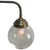 Mid-Century Modern Dutch Smoked Air Bubble Glass, Brass, and Cast Iron Wall Light For Sale - Image 3 of 7