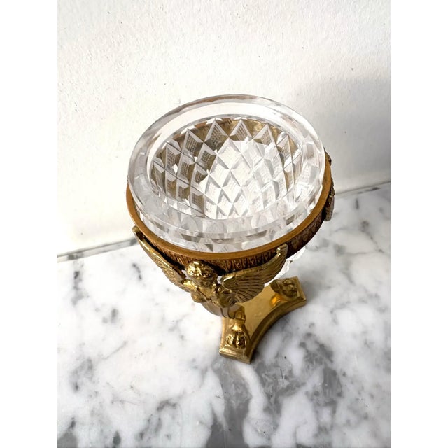 French Antique French Crystal and Gilt Bronze Vase For Sale - Image 3 of 5