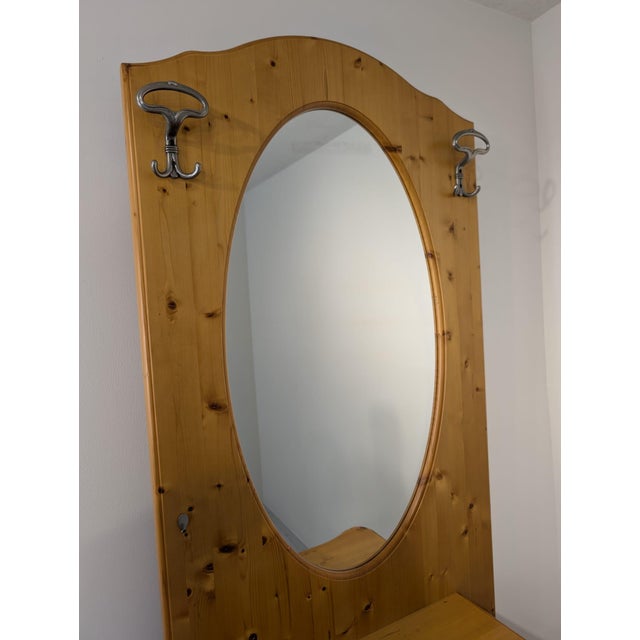 Art Nouveau Pine Dressing Table with Mirror For Sale - Image 12 of 18